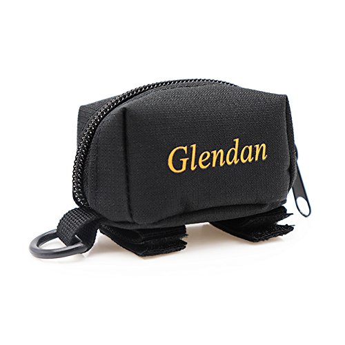 Glendan Dog Poop Bag Holder Leash Attachment,Waste Bag Dispenser - Fits Any Dogs Lead - Includes Free 1 Roll Of Dog Bags (Rectangle)