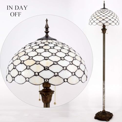 Image of WERFACTORY Tiffany Floor Lamp 64 inch Stained Glass Standing Reading Light
