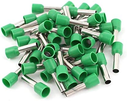 6 SQMM (E6010) Wire Ferrules Copper Crimp Connectors,Wire Crimping Tool Kit,Insulated Cord Pin End Terminal, Color Green Pack of 200 Pcs