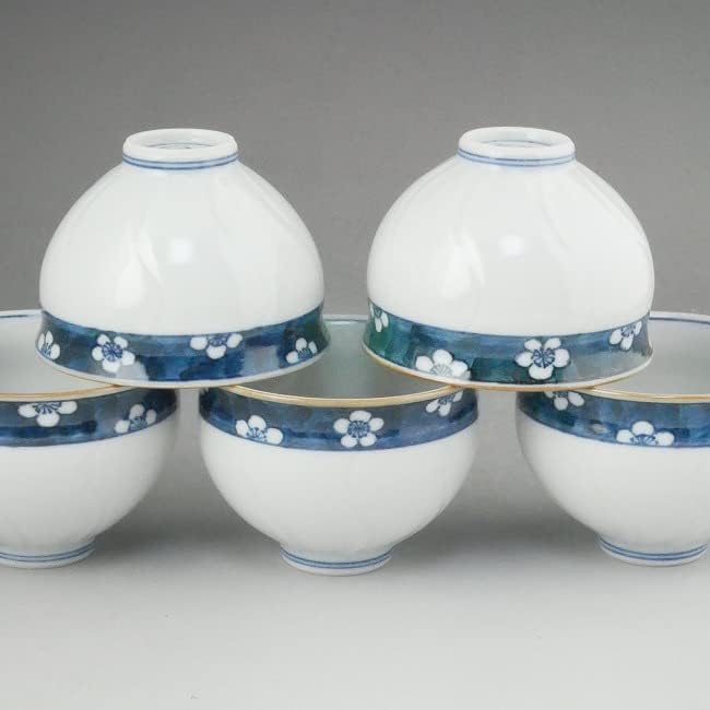 京焼 煎茶碗 6客揃 清水焼 染付 京泉 煎茶道具 茶器 煎茶