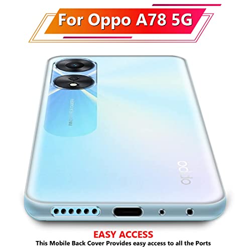 Image of Amazon Brand- Solimo Mobile Cover for Oppo A78 5G (Soft & Shockproof Back Case with inbuilt Cushioned Edges), Transparent