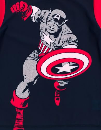 Image of Marvel Boys' Swimwear 2-Piece Rashguard and Swim Trunks Set Toddler to Big Kid