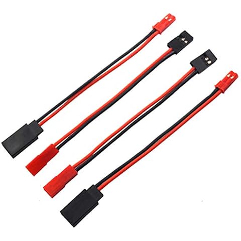 2Pairs Vgoohobby 10CM JST Plug to JR Connector Male Female Cable Servo Adapter Wire for RC Plane Helicopter Car Cover