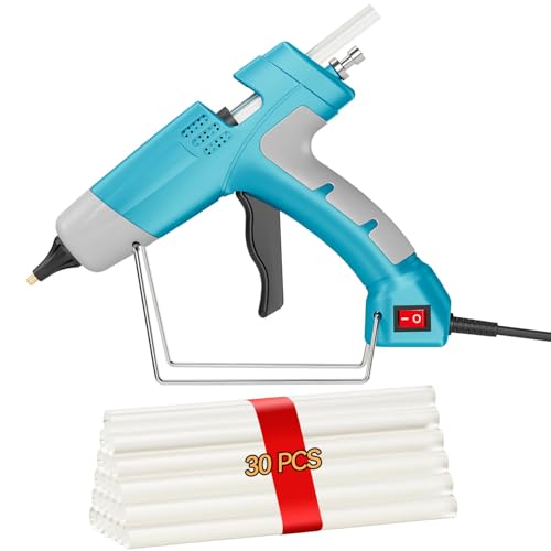 HHYSSG Pistolet à Colle Thermofusible Avec 30 BâTons De Colle(150 mm),Pistolet A Colle Chaude Chauffage Rapide Et SûR Pour Les RéParations à Domicile, L'Artisanat,Le Bricolage (Art déco, L)