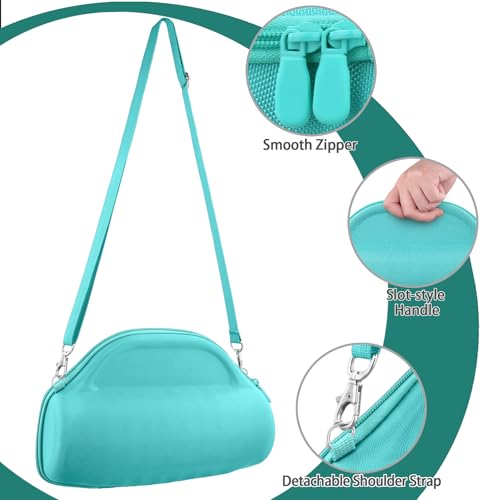 Image of co2CREA Case for JBL Charge 6 Portable Bluetooth Speaker, Mint Green | High-Density Foam Padding, Reinforced Handle, Detachable Shoulder Strap, Compact Lightweight Design, Dust Protection