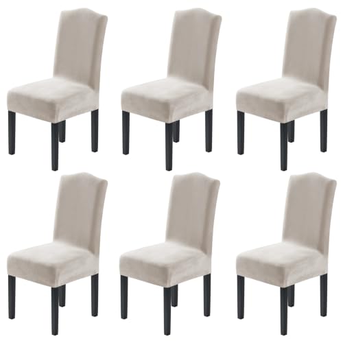 H.VERSAILTEX Velvet Dining Chair Covers Stretch Chair Covers for Dining