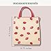 kate spade new york Cute Lunch Bag for Women, Large Capacity Lunch Tote, Adult Lunch Box with Silver Thermal Insulated Interior Lining and Storage Pocket (Strawberries)