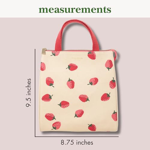 Image of kate spade new york Cute Lunch Tote - Insulated Lunch Bag for Work - Lunch Box for women - Adult, Strawberry Pattern