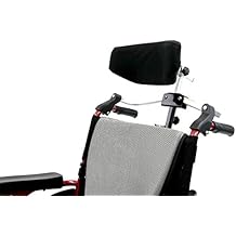 Karman Universal Folding Headrest for Wheelchair, Arctic Silver, Large, 20"-22"