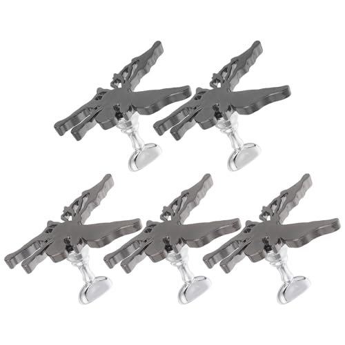 Healeved 5pcs Magnetic Nail Art Display Stand Set Butterfly Shaped Nail Tip Holders With Magnet Base for Manicure Practice Paint