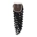 Brazilian Virgin Curly Hair Lace Closure Deep Wave 4x4 Lace Closure Middle Part 12 inch