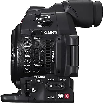 Canon EOS C100 Mark II Cinema Camcorder Body with Dual Pixel CMOS AF Feature Upgrade - EF Lens Mount