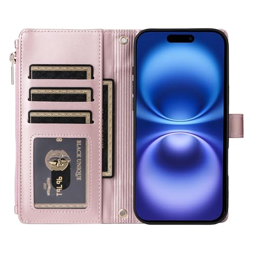 Étui portefeuille iPhone 16 Pro Max résolvez le manque de place avec ce cuir - 4
