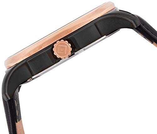 Xylys Quartz Analog with Day and Date Black Dial Leather Strap Watch for Men-NS40023KL02E - Image 3