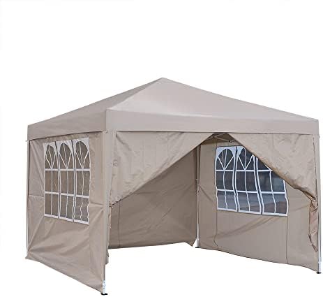 Panana 2.5 X 2.5m Pop Up Gazebo Waterproof Outdoor Garden Marquee Awning Party Tent Canopy and Carry Bag Black