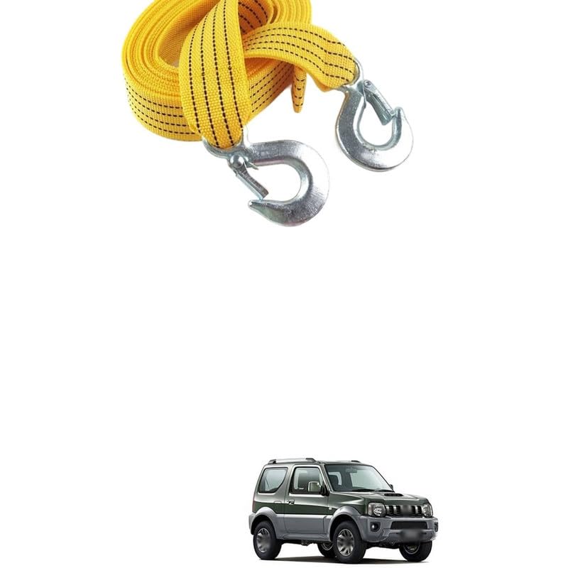 LOVMOTO Tow Rope Car Emergency Supplies, Two Layer Trailer Rope, 5 Ton 4m Trailer Strap, Thickened and Widened Drawstring with Hooks Emergency Vehicle Tools Comfortable with Jim-ny-picture-11