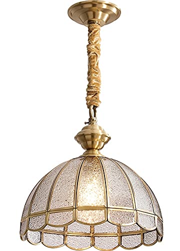 Lustre plafonnier moderne en laiton avec abat-jour en verre E27