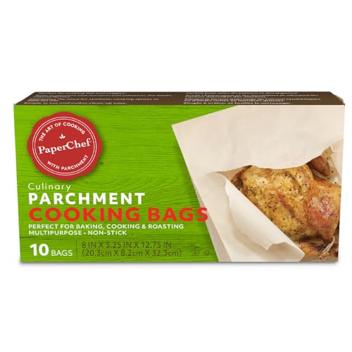 PaperChef - Parchment Bags - Multipurpose, Non-Stick Paper - Perfect for Roasting and Steaming - 10 count