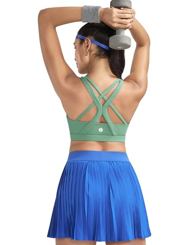 Image of RUNNING GIRL Sports Bras for Women,Seamless Strappy Sports Bra High Support Crisscross Back with Removable Pads