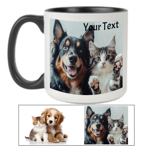 Custom Photo Ceramic Coffee Mug, Jumbo Sized-20oz, Glossy or Matte Finish (2 Images)