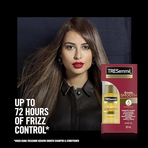 TRESemmé Pro Collection Keratin Smooth Shine Oil with keratin and marula oil for soft, shiny, frizz-free hair 50 ml - Image 6