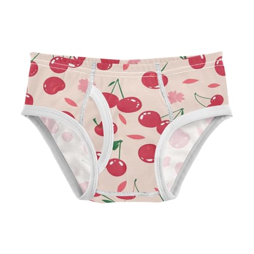 Red Lips Cherry Little Boys Cotton Kids Underwear Breathable Undies