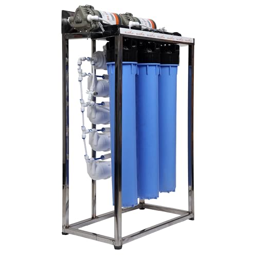 Image of Bluevua 50 LPH Commercial RO Water Purifier Plant with TDS Adjuster 50 Litre Blue Stainless Steel With TDS Adjuster