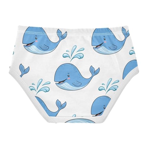 Animals Toddler Girls Underwear 2t Cotton Little Girl Panties Cute Cartoon Blue Whales White Underpants Briefs2