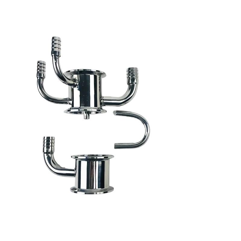 Kit de extracción de acero inoxidable 304, brida de 2 "(51mm) OD64mm con conector de manguera, componente de laboratorio Industrial(Set)
