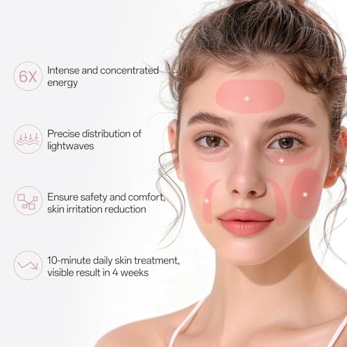 SUERBEATY Máscara de luz vermelha – Máscara de luz vermelha de 7 cores para o rosto, máscara facial