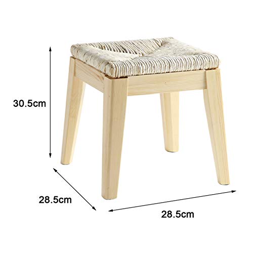 Taburete de madera maciza resistente que soporta gran peso sin balanceos 3
