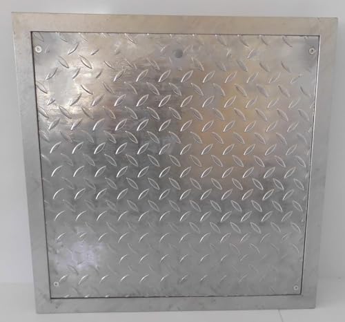 Schachtabdeckung mit Dichtung 40x40 cm verzinkt, Deckel mit Rahmen, verschraubt Schachtabdeckung mit Dichtung 40x40 cm verzinkt, Deckel mit Rahmen, verschraubt