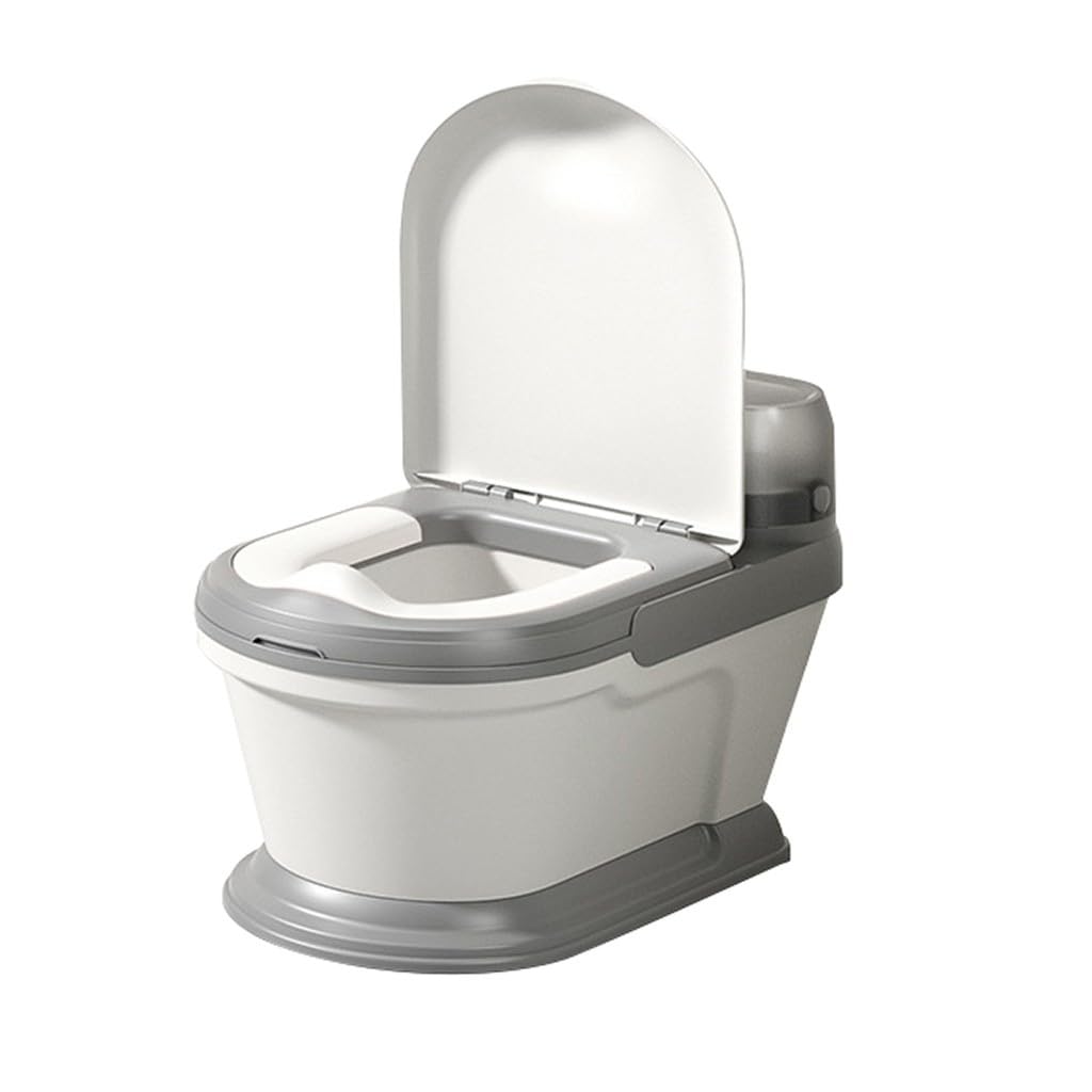 Kinder Großer Töpfchentrainingssitz mit PVC/PU-Kissen für 1 10 Jahre alte Nachahmung Erwachsenentoilette Rosa/Grau Design für Mädchen