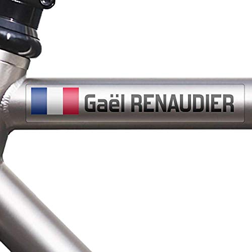 9 Autocollants transparents personnalisés avec drapeau et nom à coller sur les vélos, scooters, motos, voitures et accessoires. Étiquettes en vinyle...