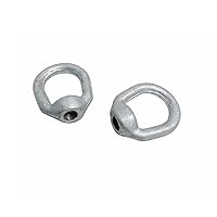 Vista 4 de 2 PC Bail 3/8 "x 1/2" rosca ojo tuerca caliente galvanizado gota forjado acero al carbono 2,250 libras WLL