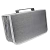 MERIGLARE Draagbare CD-organizer, flexibel, opbergdoos voor album met 128 capaciteiten voor reizen in de auto, zilver