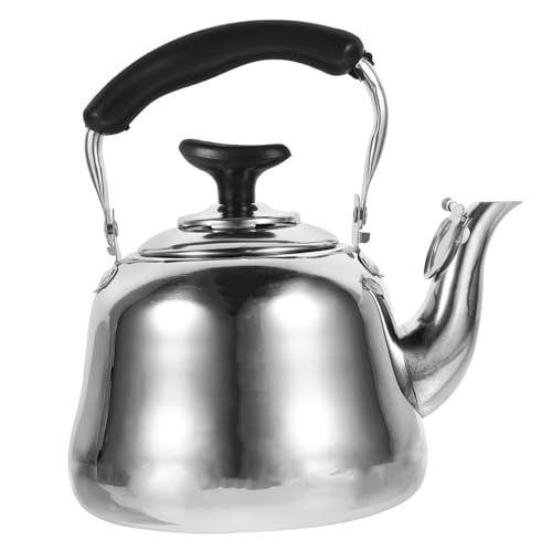 Healifty Bouilloire Sifflante Pour Cuisinière En Acier Inoxydable 1l Capacité, Avec Buse Inversée, Compatible Cuisinière à Induction, Usage Familial Et Cuisson Au Quotidien