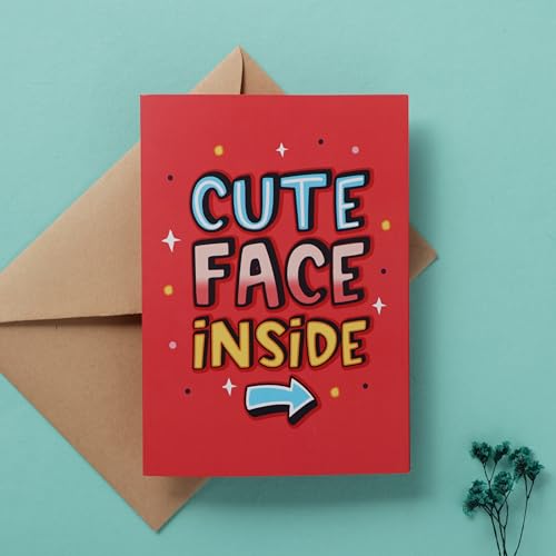 Image of Oye Happy - Cute Person Mirror Card - Romanitc Greeting Card for Girlfriend, Wife, Husband, Boyfriend, Couples, Fiance - Best Anniversary Gift for Spouse - Funny Card for Birthday, Anniversary & Valentine's Day