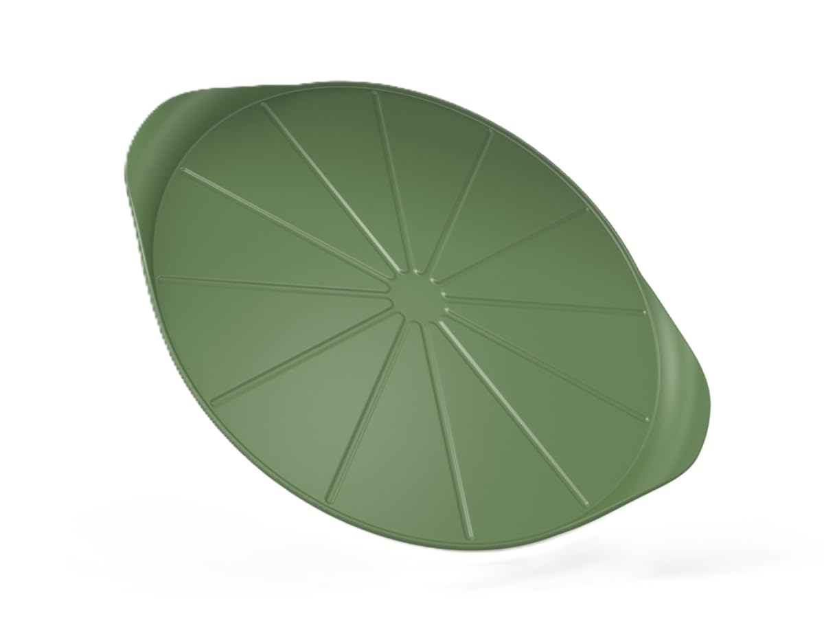 COOKUT Le formidable plat à pizza avec coupe pizza - Dimension : 33 cm - couleur Fougère (vert)