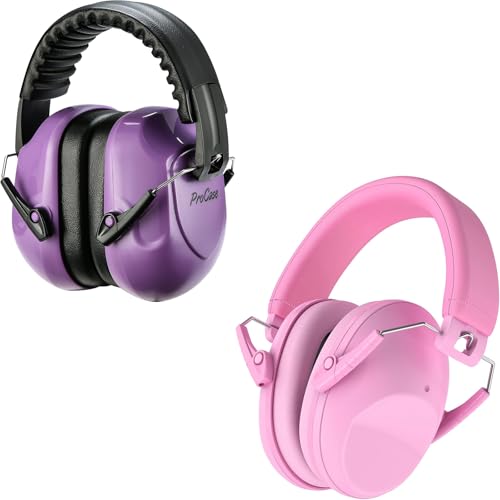 ProCase Amazon ProCase Noise Reduction Ear Muffs Bundle Kids Noise Cancelling Headphones, SNR 26 dB Sound Proof Hearing protection Earmuffs for Autism Children Toddler