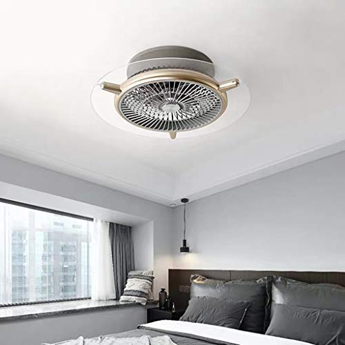 Ventilador de techo con luz LED silencioso con mando y aspas ocultas 7