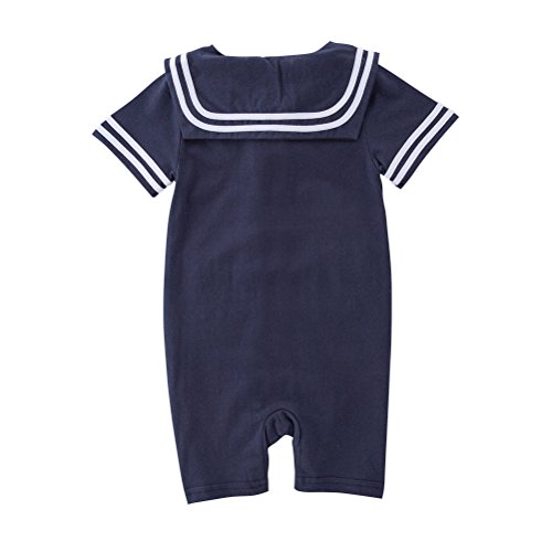 Xm Nyan May's Baby Toddler Boys Sailor Stripe Romper Marine Navy Romper Onesie Outfit, 3-6 Months #TOP1