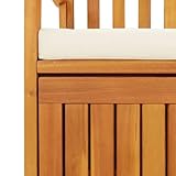 vidaXL Akazie Massiv Truhenbank Holzbank Sitzbank Flurbank Gartenbank Bank - 3