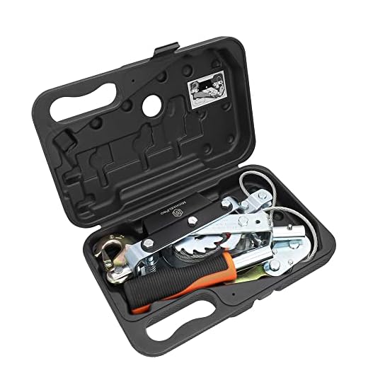 MichaelPro MP009086 1-Ton Power Hand Winch Puller | Winch Puller for Motor Hoisting, Shafts and Gears, Vehicle Recovery, Stretching Wire and Fences, Comes with Carrying Case