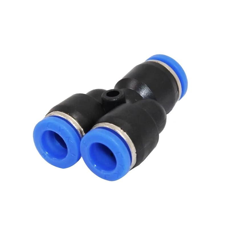 Conector neumático rápido de 12mm a 10mm en Y manguera de aire acoplamiento de plástico 5