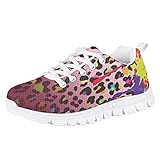 Cumagical Color Leopard Print Kids Bowling Shoes Walking Sport Running Sneaker for Girls Boy Tennis Shoes Athletic