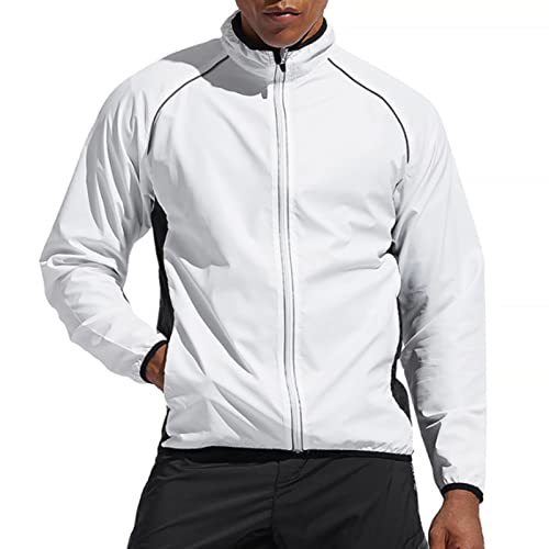 Chaqueta para ciclismo RiToEasysports blanca talla Large miniatura 2