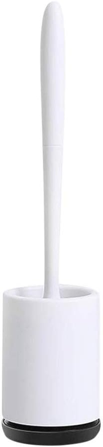 Toilet Brush Simple Toilet Brush Set with Base Toilet Clean Non-Stick Hair Soft Rubber Brush