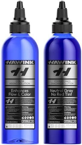 Tattoo Ink Color Mixing Solution, 2PCS Cool-Toned Shading Solution 8OZ and Color Mixing Solution 8OZ Premium Shading Solution Tattoo for Artists TS701-240KIT