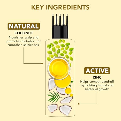 Image of Botanic Hearth Coconut & Zinc Pyrithione Hair Oil with Neem - 150ml - Soothes Scalp, Controls Dandruff, Nourishes & Hydrates for Healthy Hair